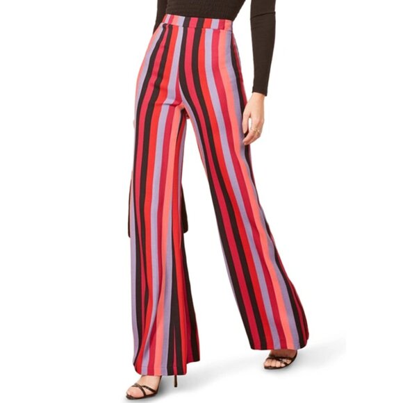 Reformation Pants - Like New Reformation Sorrenti Wide Leg Pants in Isabel Stripe, Size 4